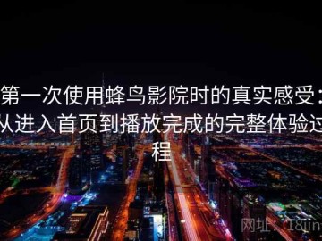 第一次使用蜂鸟影院时的真实感受：从进入首页到播放完成的完整体验过程