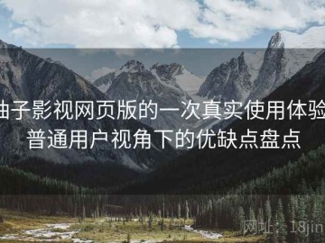 柚子影视网页版的一次真实使用体验：普通用户视角下的优缺点盘点