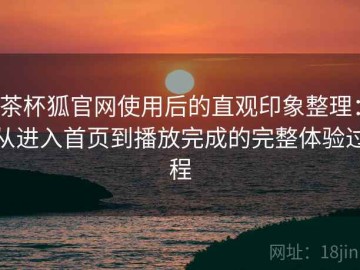 茶杯狐官网使用后的直观印象整理：从进入首页到播放完成的完整体验过程