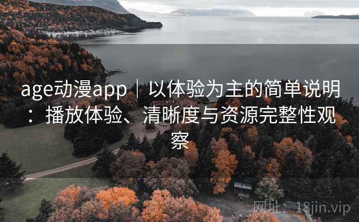 age动漫app｜以体验为主的简单说明：播放体验、清晰度与资源完整性观察